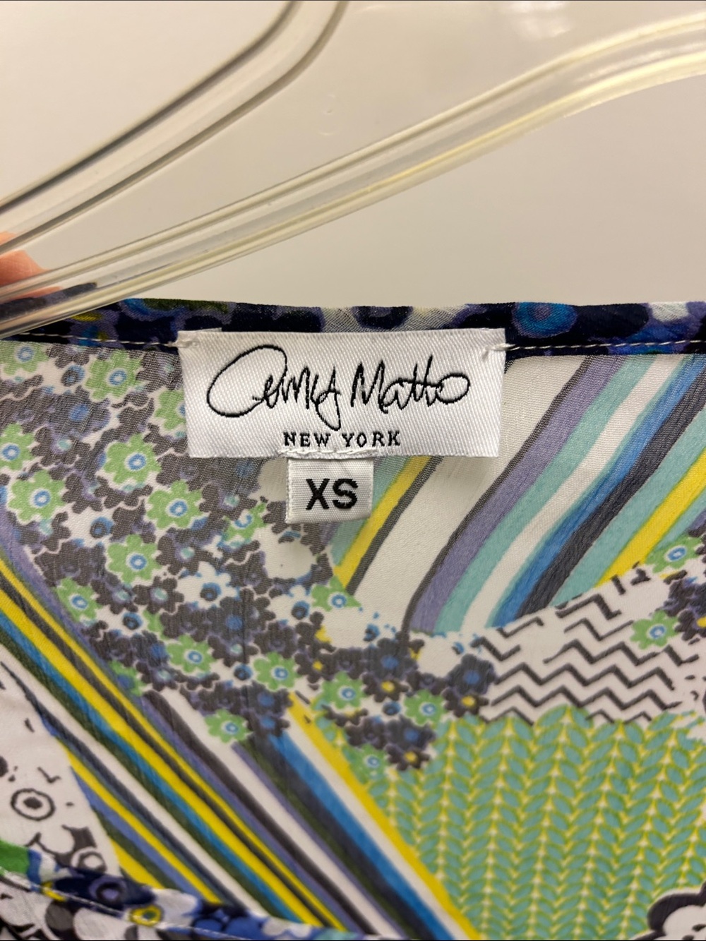 Carly Marto Multicolor Printed Tie-Front cover up Tunic - Green Blue image 3